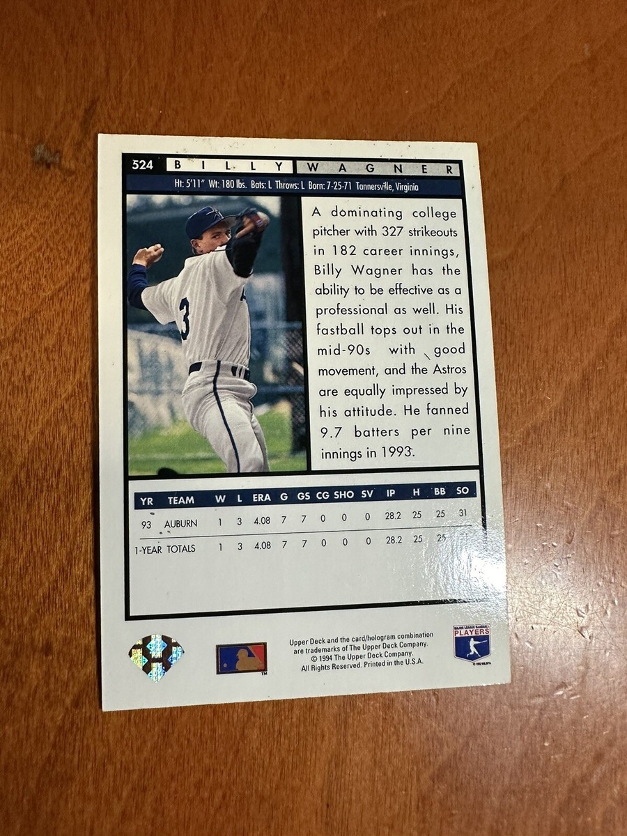 1994 Upper Deck Billy Wagner RC | eBay 1994 Upper Deck Billy Wagner RC | eBay