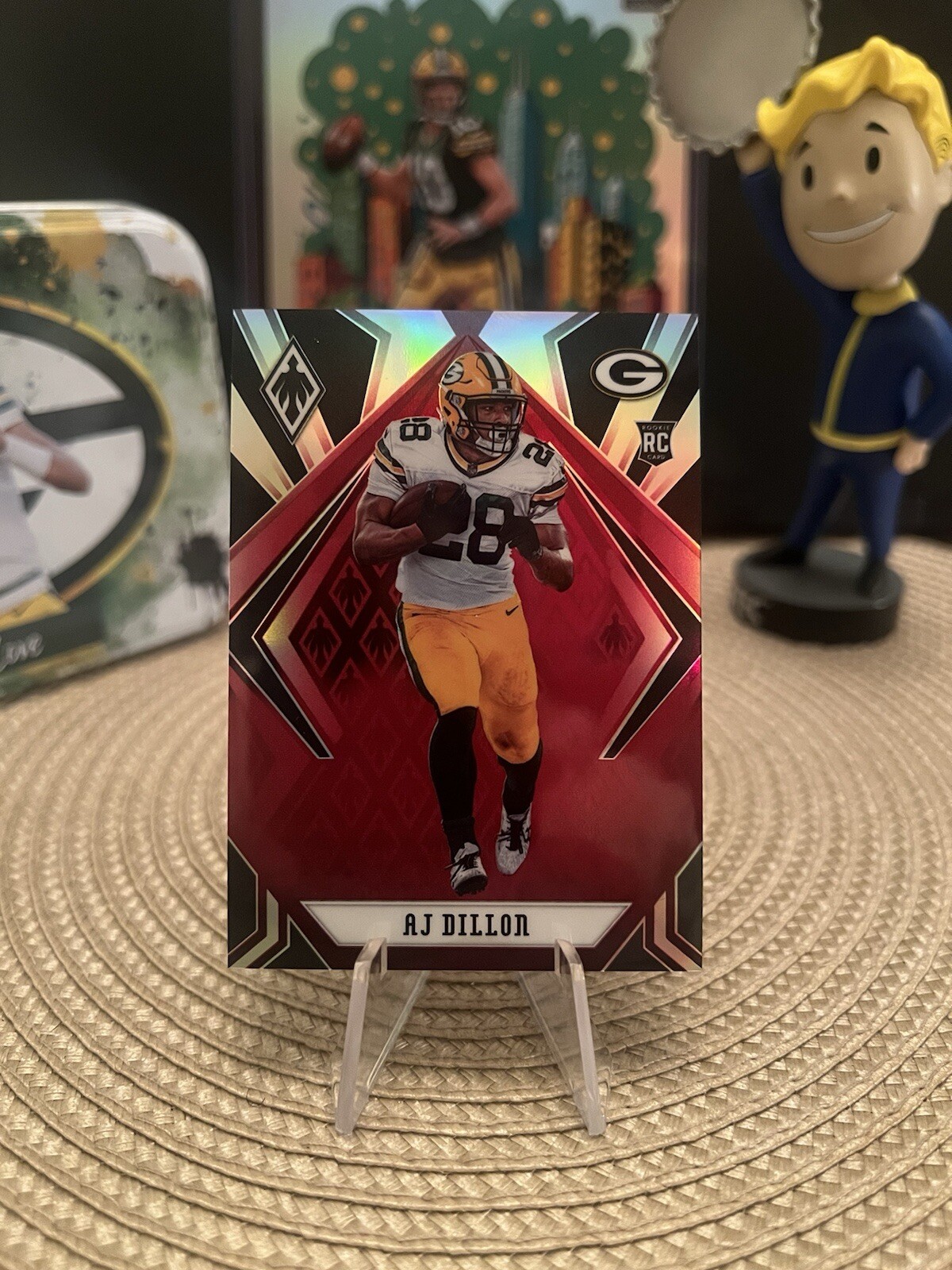 2020 Panini Phoenix AJ DILLON RC Red Parallel 008/299 - Packers