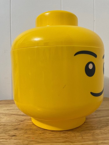 Lego gelber Aufbewahrungskopf Gesicht Eimer Behälter 2010 - Bild 3 von 17