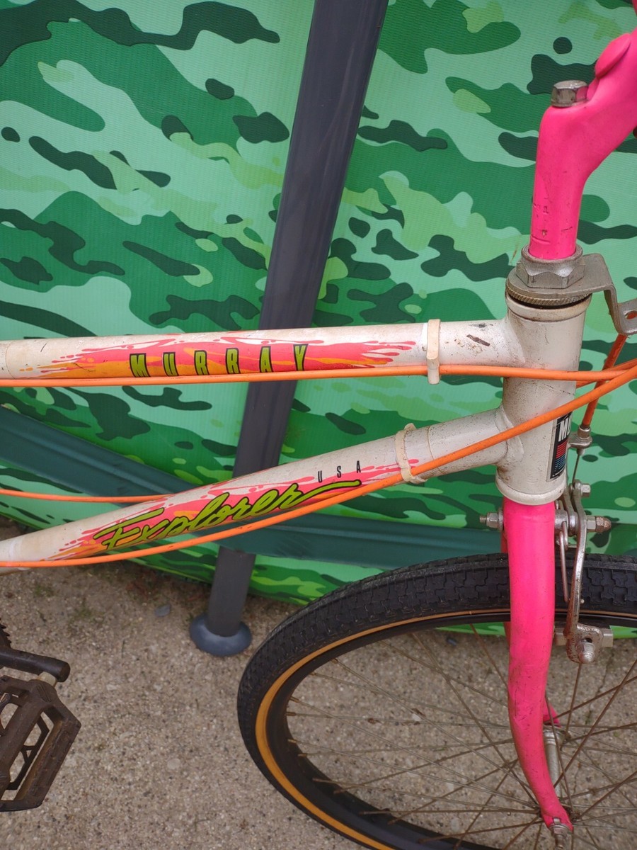 Vintage 1990s Murray USA Expolerer Bicycle Neon-Pink/Orange All