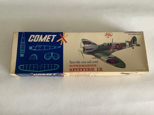 ✅Vintage Comet 5402 Balsa-Holz Bausatz Spitfire (DP23-14K2/4/2)-9
