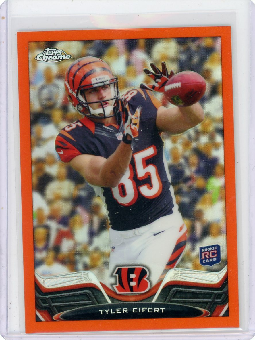 tyler eifert topps chrome orange rookie refractor #30 bengals