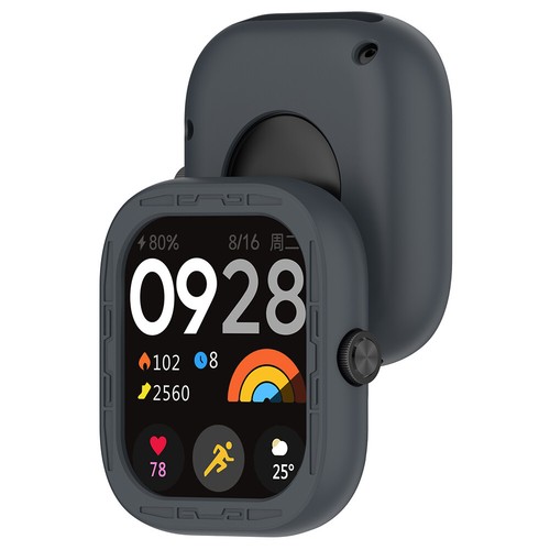 Silikon Schutzhülle Soft Cover Shell für Redmi Watch4 (Dunkelgrau) DE - Zdjęcie 6 z 10