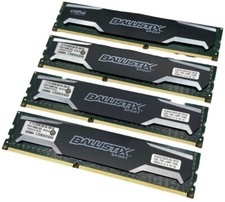 4x4GB 16GB Ballistix Sport BLS4G3D1609DS1S00 PC3-12800 1600MHz DIMM RAM