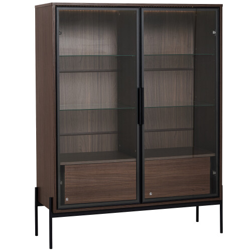 51.2'' Tall Lighted Display Cabinet with Tempered Glass Door, LED Curio Cabinet - Picture 5 of 19