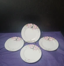 Set of 4 Noritake Azalea Bread & Butter Plates Porcelain 19322  6 1/2"