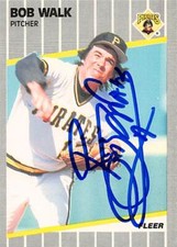 Bob Walk autographed Baseball Card (Pittsburgh Pirates, FT) 1989 Fleer #223