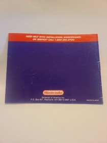 Original Cleaning Kit NES Nintendo Instruction Manual Booklet Book Only OEM