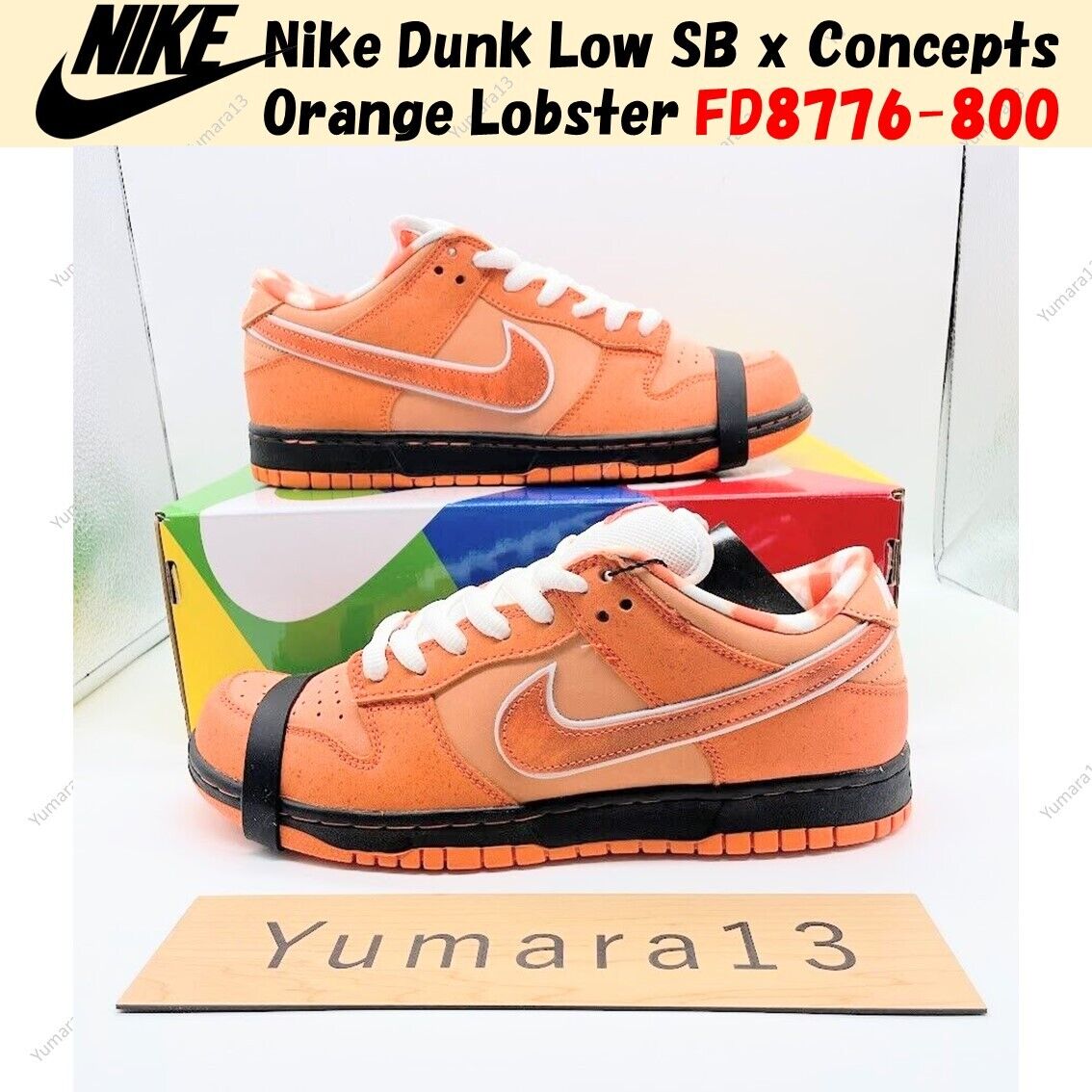 Nike Dunk Low SB x Concepts Orange Lobster Regular Box FD8776-800 US 4-14  New