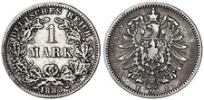 Deutschland / Kaiserreich 1 Mark 1883 F kleiner Adler J.9 seltener Jahrga 123473
