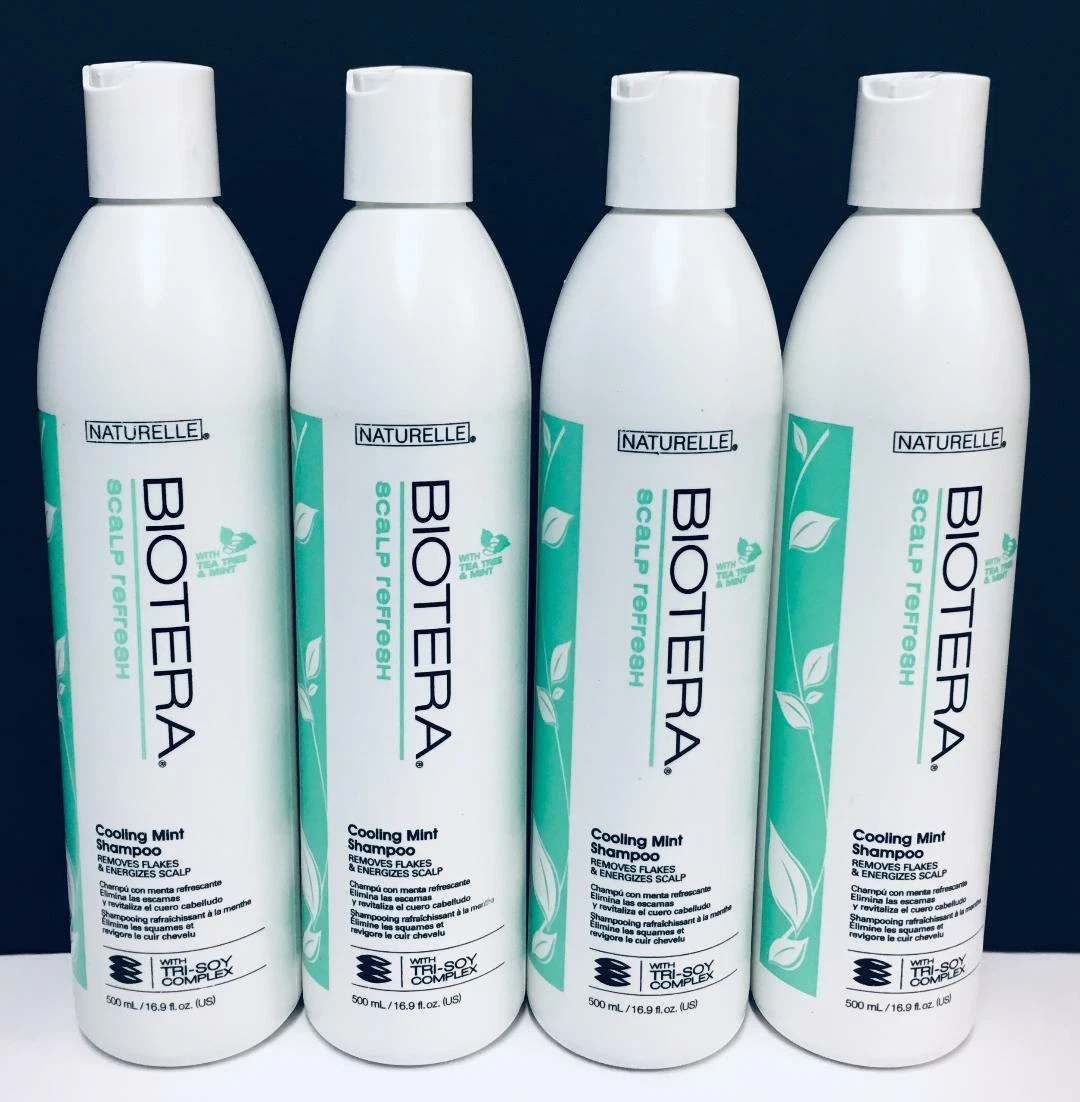 Naturelle Biotera Scalp Refresh Cooling Mint Shampoo - 4 Pack 16.9 fl oz each