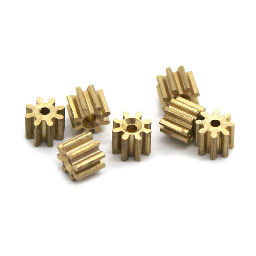 Metal Brass Gear 0.4 Modulus, 8 Teeth, 1mm Hole Toy Car