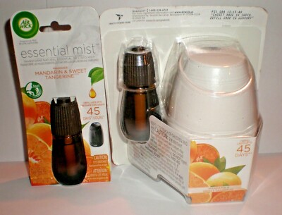 Air Wick Essential Oils Diffuser Mist Kit with MANDARIN SWEET TANGERINE