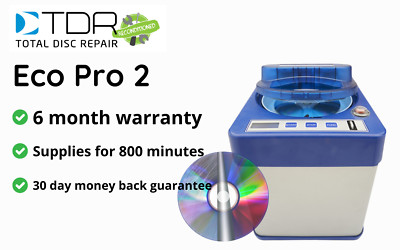 Generalüberholte TDR Eco Pro 2 Disc Reparatur Maschine - CDs, DVDs, Xbox, PS4, PS5 reparieren