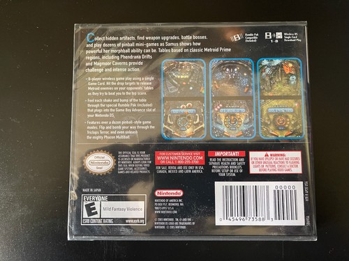Brand New SEALED - Metroid Prime: Pinball w/Rumble Pack - Nintendo DS  - Picture 2 of 2