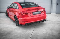 Diffusor Heck Ansatz FüR Audi S3 Limousine 8V Schwarz Hochglanz