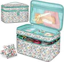 Sewing Accessories Storage Organizer Case Double-Layer Sewing Kits Carrying Bag