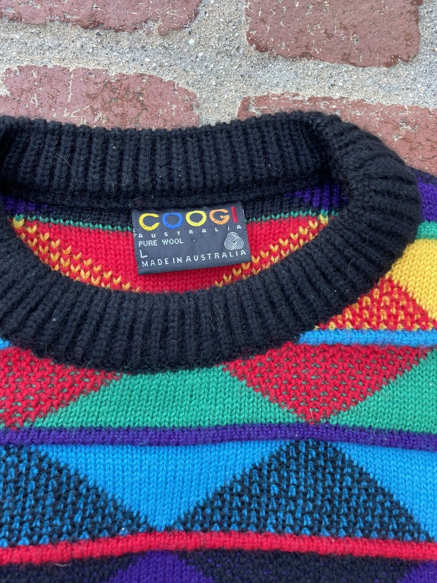 Vintage Coogi Australia Pure New Wool Sweater Embossed Knit Vintage Coogi Australia Pure New Wool Sweater Embossed Knit