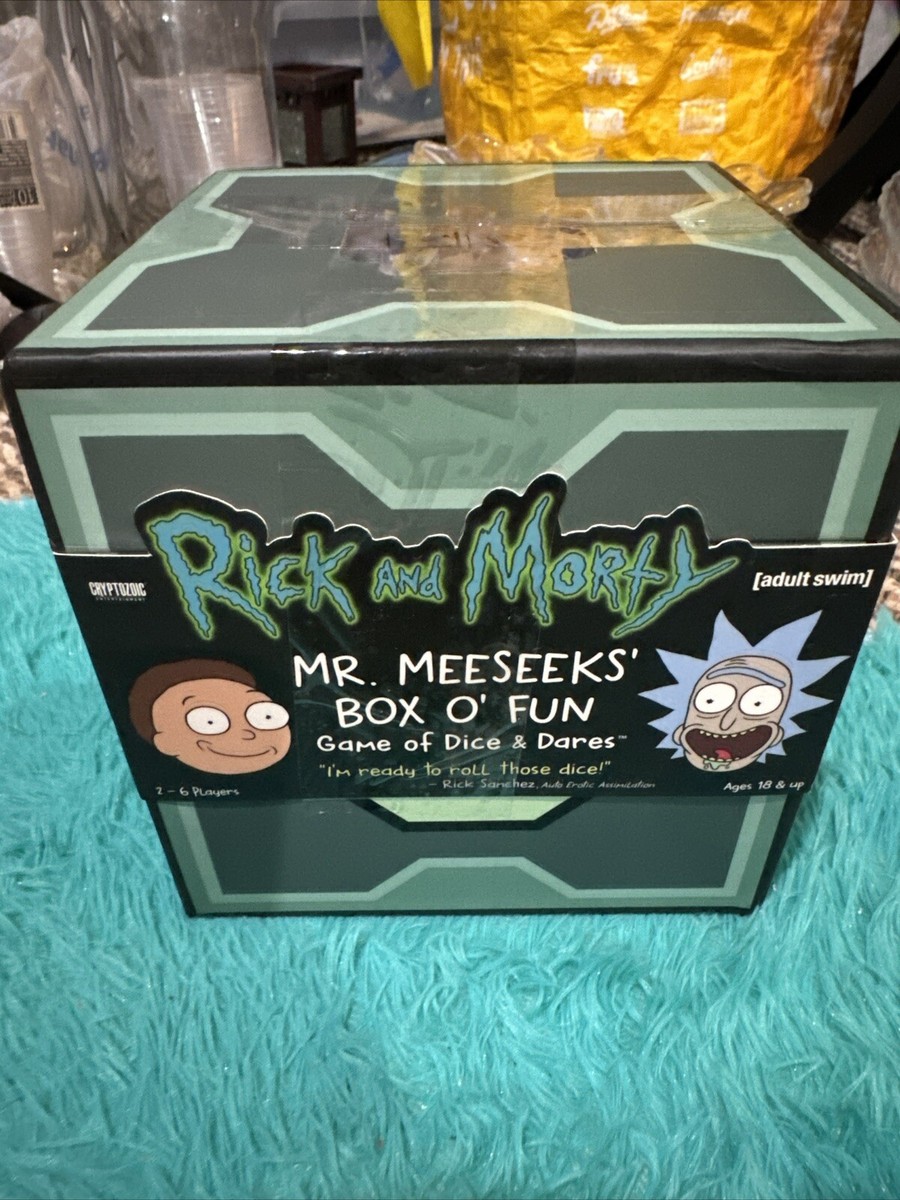 Rick and Morty Mr. Meeseeks' Box O' Fun Game of Dice & Dares Adult
