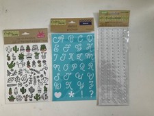 Lot of Crafter's Square Craft Items - Stickers, Stencils, Rub On Transfers