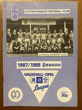 Leyton-Wingate v Wembley Programme FA Cup 3rd Qualifying Round 19/10/87
