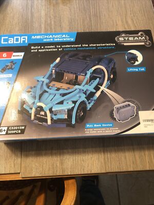 CADA Blue Stunt Storm Sports Car 6-in-1 Model Kit 509pcs STEAM 6+ C52015W NIB