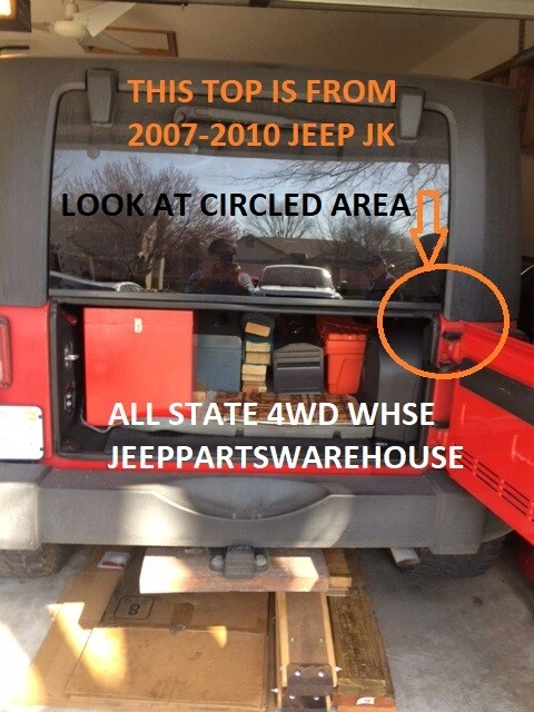 ПОДХОДИТ ДЛЯ JEEP WRANGLER JK 2007-10 НИЖНИЙ ЖЕСТКИЙ ВЕРХ ПОДЪЕМНЫЕ ВОРОТА УПЛОТНЕНИЕ JEEP REF #55397042AE - Изображение 2 из 3