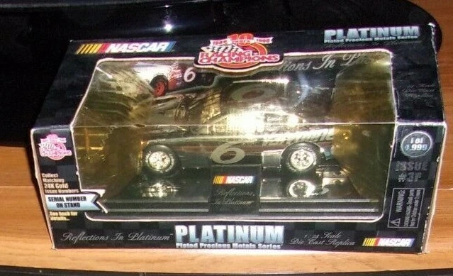 Coche diecast Mark Martin #6 Racing Champions oro 24K NASCAR 1:24 edición limitada Foto 2 de 4