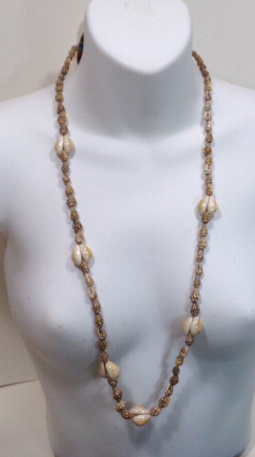 LOT OF TWO ARTISAN HANDMADE SHELL NECKLACES 34