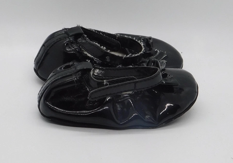 Zapatos de vestir Carter's Infantiles Niñas Negro Pat & Leather Stay On Mary Jane Talla 2 "G" Foto 3 de 4