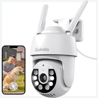 2K WLAN Outdoor Überwachungskamera mit 360° Ansicht & Zwei-Wege-Audio