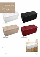 Pouf divano contenitore puff panca baule cassapanca ecopelle trapuntato