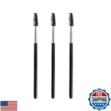 Quacc 3 PCS Eyelash Brush Portable Eye Brush Eyebrow Brush Reusable for Eyela