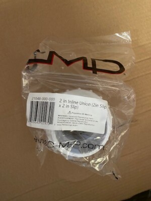 CMP PVC Inline Union White Slip x Slip 2'' 21048-000-000 - BUY MORE & SAVE!!!
