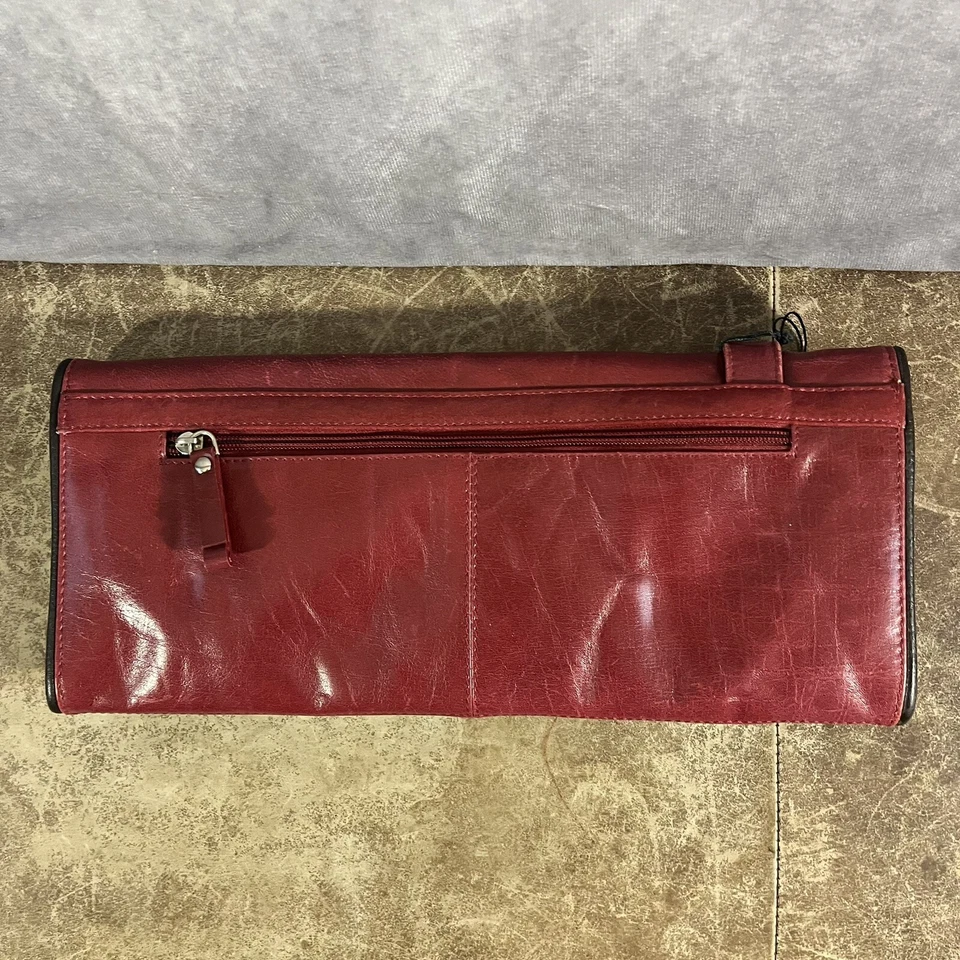 Cartera sin asas Sophia Visconti cuero chequera vino nueva con etiquetas nueva con etiquetas Foto 2 de 4