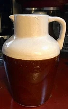 Antique Small Stoneware Pitcher 6 1/2"  Tall