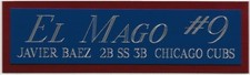 JAVIER BAEZ CUBS NAMEPLATE FOR AUTOGRAPHED Signed BAT-BASEBALL-HELMET-PHOTO-CAP