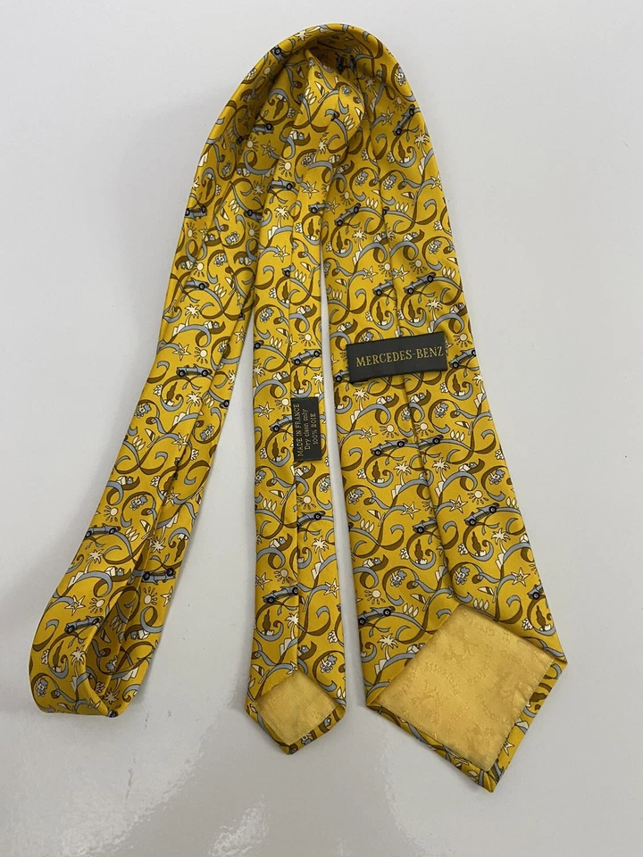 Mercedes Benz E-Class Men’s necktie 100% Silk  Made in France - Image 3 of 4
