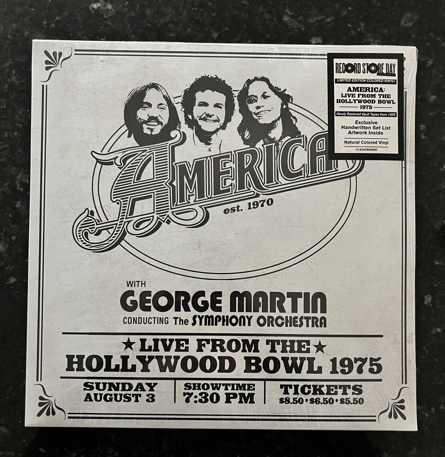 America - Live From The Hollywood Bowl 1975 RSD 2024 LP Vinyl Record 24 SEALED