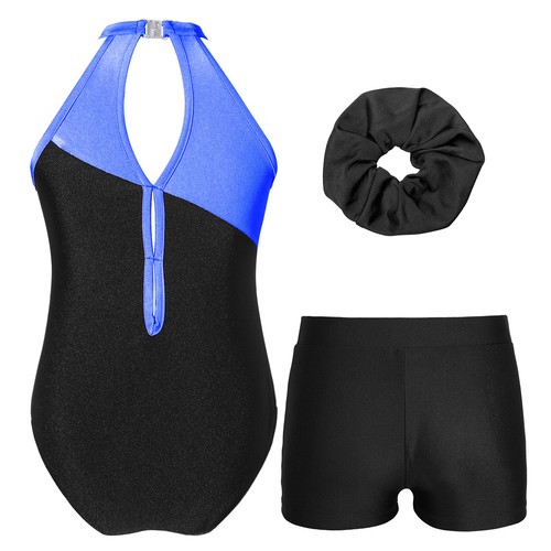 Kids Girls Leotard Yoga Rompers Sparkly Bodysuit Ballet Set Gym Outfit Latin - Picture 27 of 71
