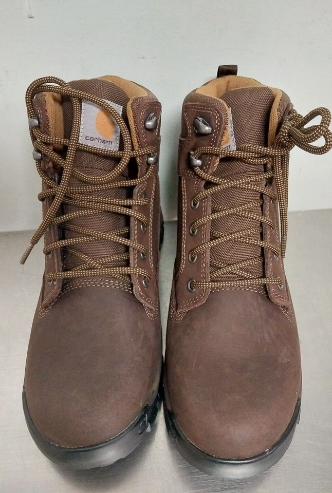 Carhartt Men's Brown Leather Lace up Steel Toed Boots 8W-#FF6013-M - Image 4 of 4