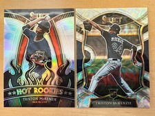 2021 Panini Select Triston McKenzie Scope Holo Prizm Hot Rookies RC 2 Card Lot