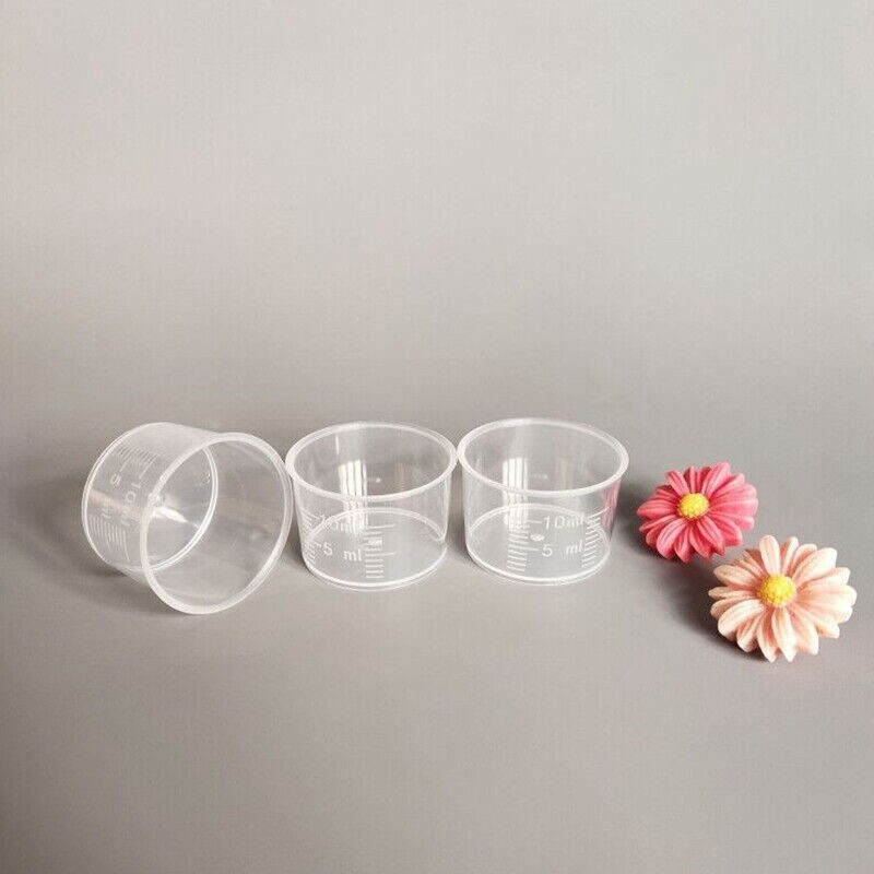 20Pcs Measuring Cup Clear Measurement CD_ 10ml Liquid Volumetric Disposable  | eBay