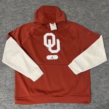 Jordan Oklahoma Sooners Fitness Performance Mens XL Therma Fit Hoodie NWT