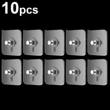 50x Strong Self-Adhesive Wall Hooks No-Drill Picture Hangers for Frames & Clocks