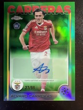 Alvaro Carreras Chrome UCL 2024/25 Green Refractor /99 Auto
