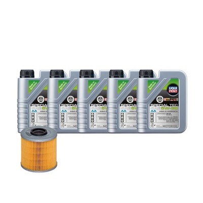 5L Liqui Moly Special Tec AA 5W-30 Hengst Oil Change Kit for BMW 318i M42 1.8L