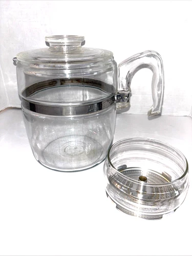 Vintage Pyrex Flameware Glass 6-9 Cup Percolator Coffee Pot Parts - 7759-B