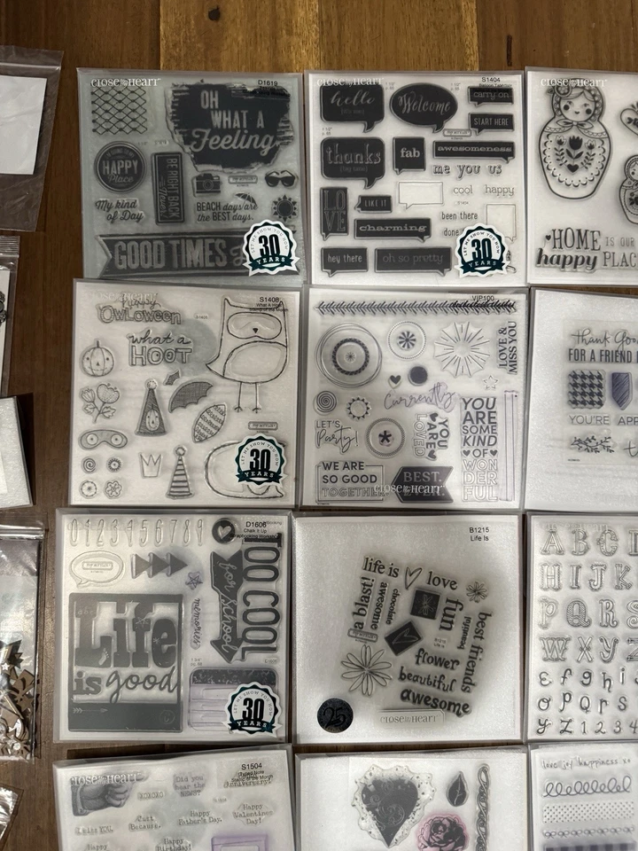 Lote de 16+ juegos de estampillas CTMH cerca de mi corazón My Acrylix en paquetes nuevos y usados Foto 2 de 4