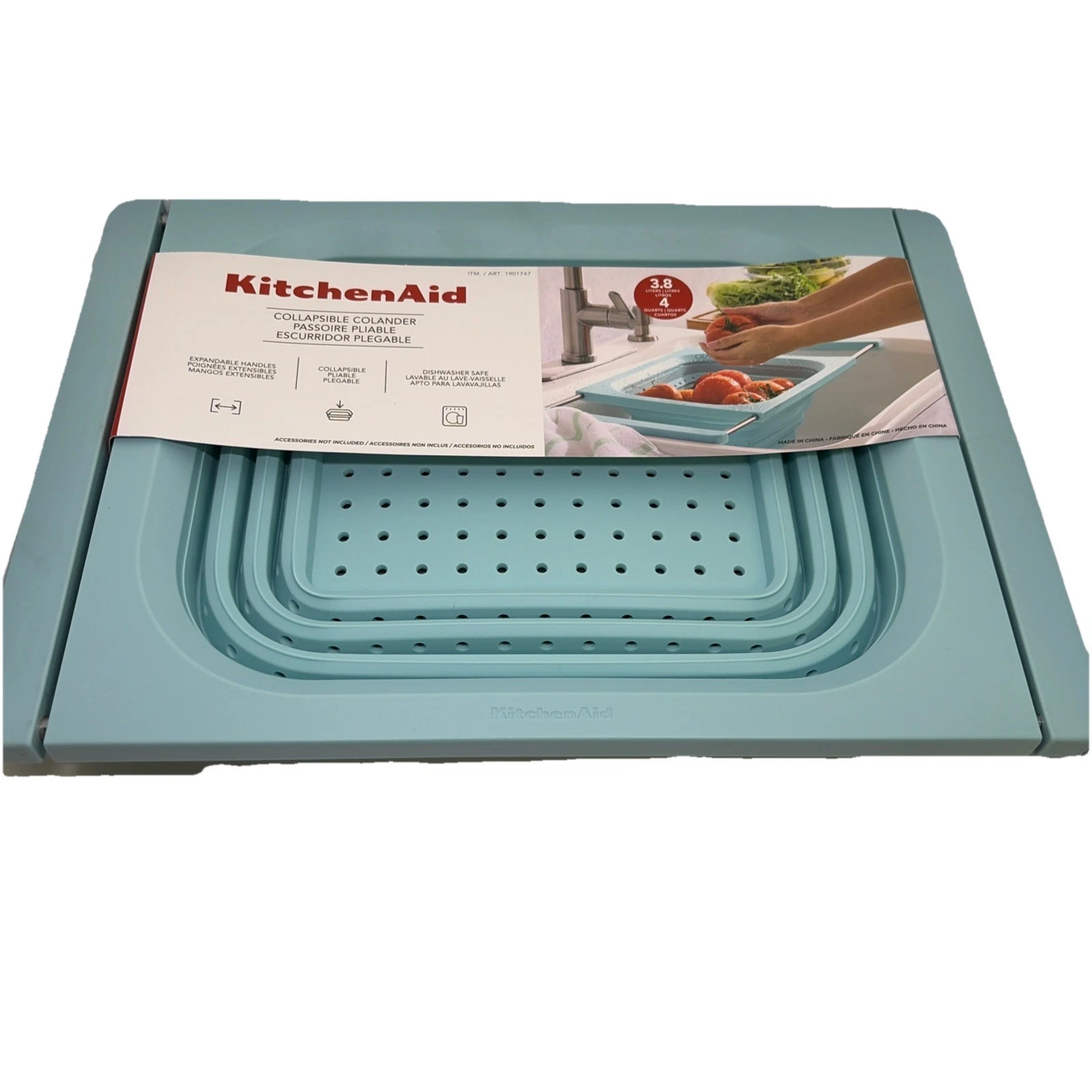 KitchenAid | Colander Strainer Large Capacity Teal Collapsible NEW